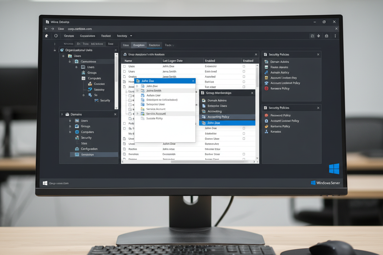 Active Directory management interface