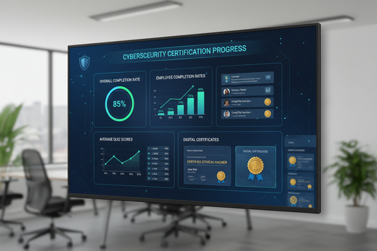 Training completion certificate dashboard