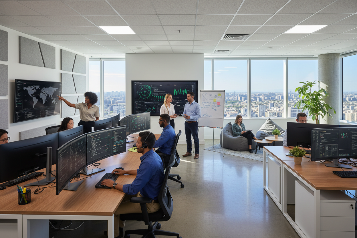 IT Support Team in Modern Office