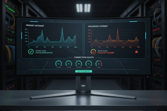 Network management dashboard showing connection status