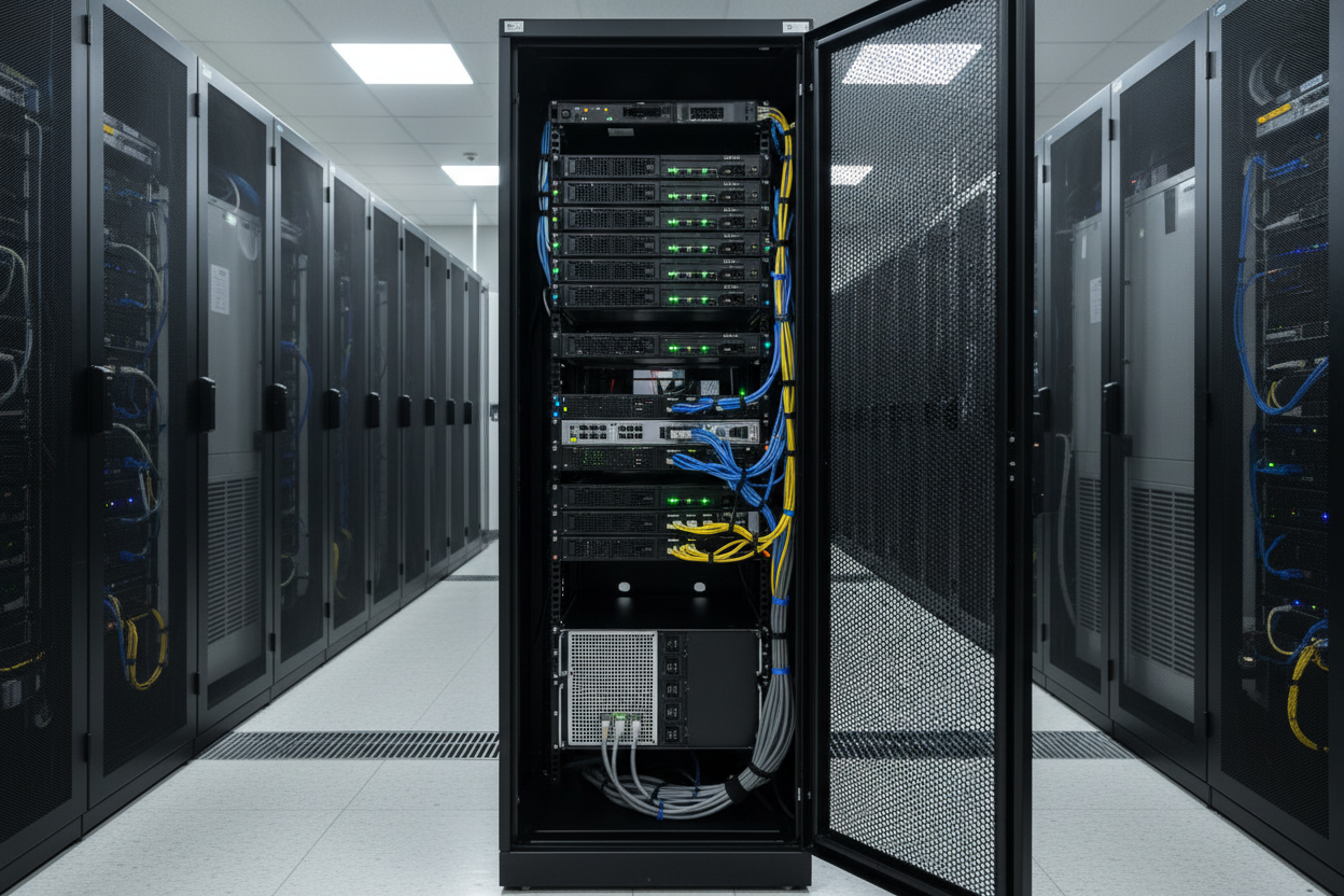 Fully Installed Server in Rack