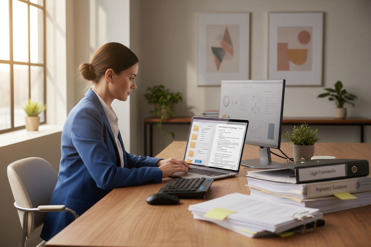 Compliance consultant developing security policies