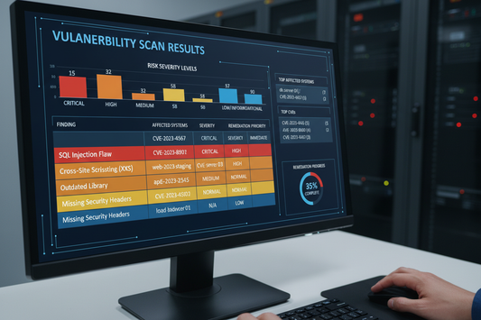Vulnerability scan results dashboard